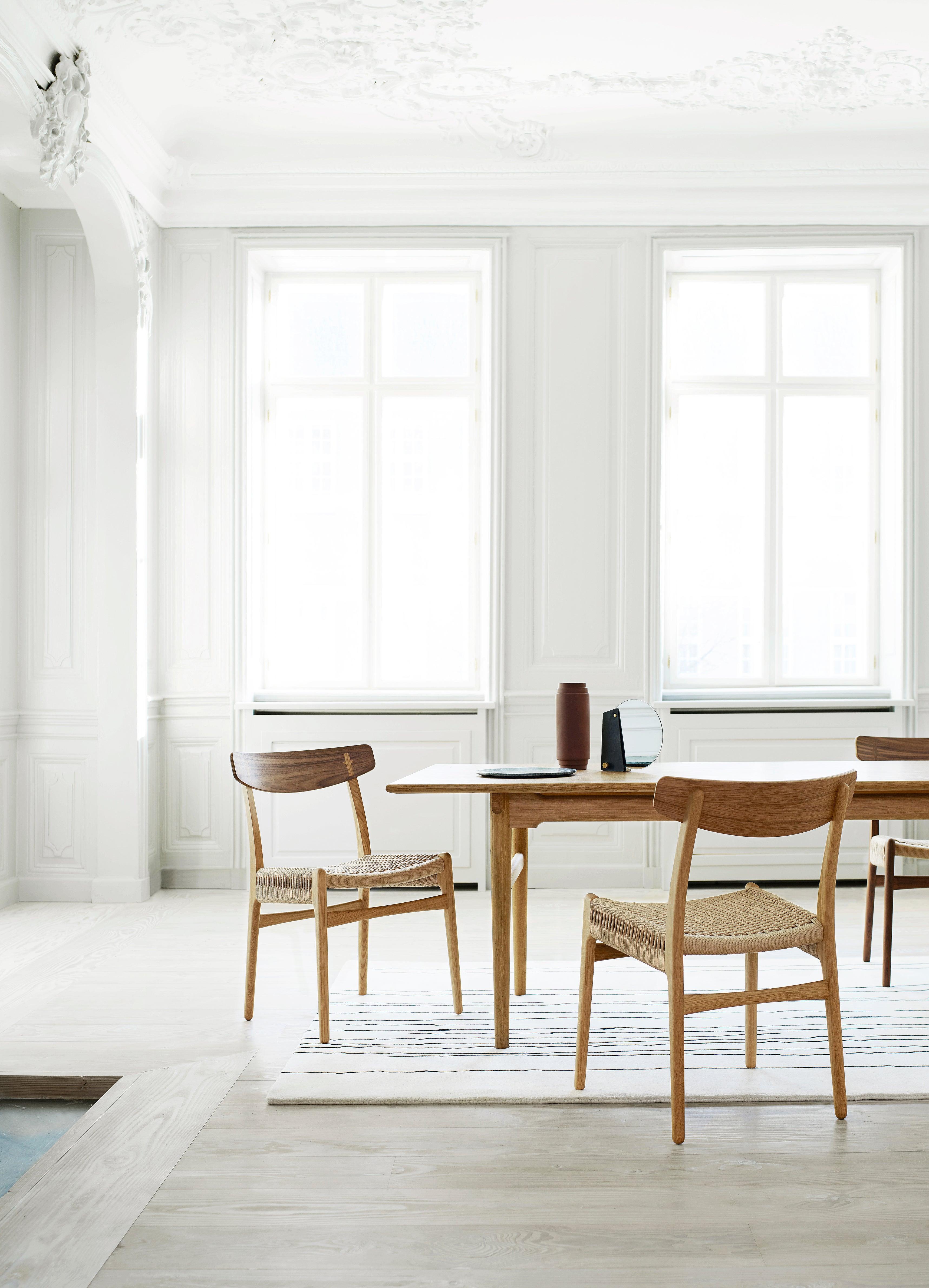 Contemporary CH23 Dining Chair in Oak Oil with Natural Papercord Seat by Hans J. Wegner