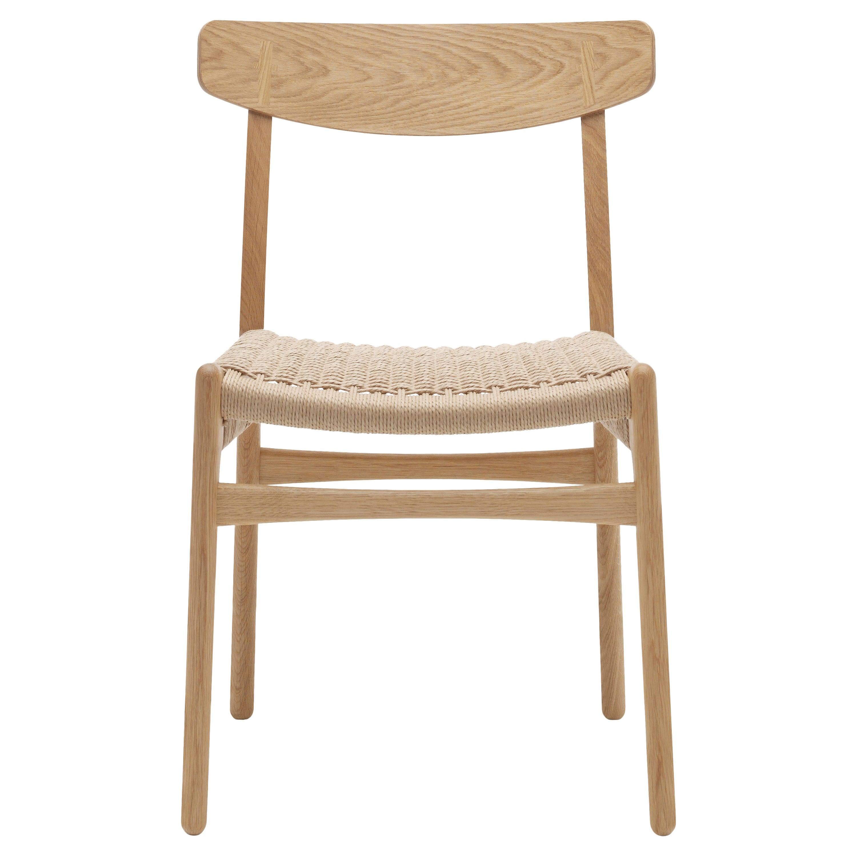 CH23 Dining Chair in Oak Oil with Natural Papercord Seat by Hans J. Wegner