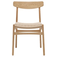 CH23 Dining Chair in Wood Finishes with Natural Papercord Seat by Hans J. Wegner