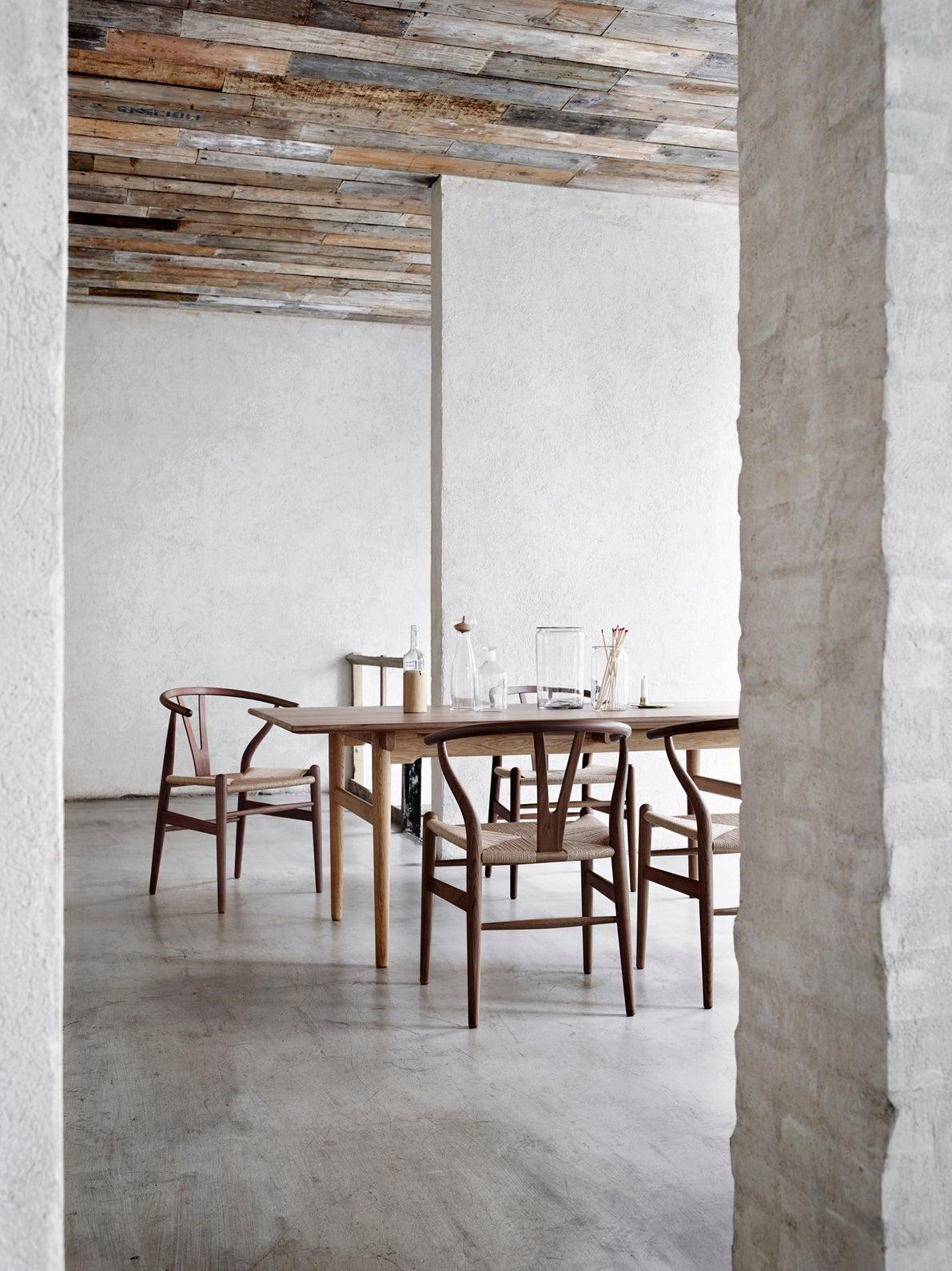 CH24 Wishbone Chair in Beech Lacquer with Black Papercord Seat by Hans J. Wegner 7