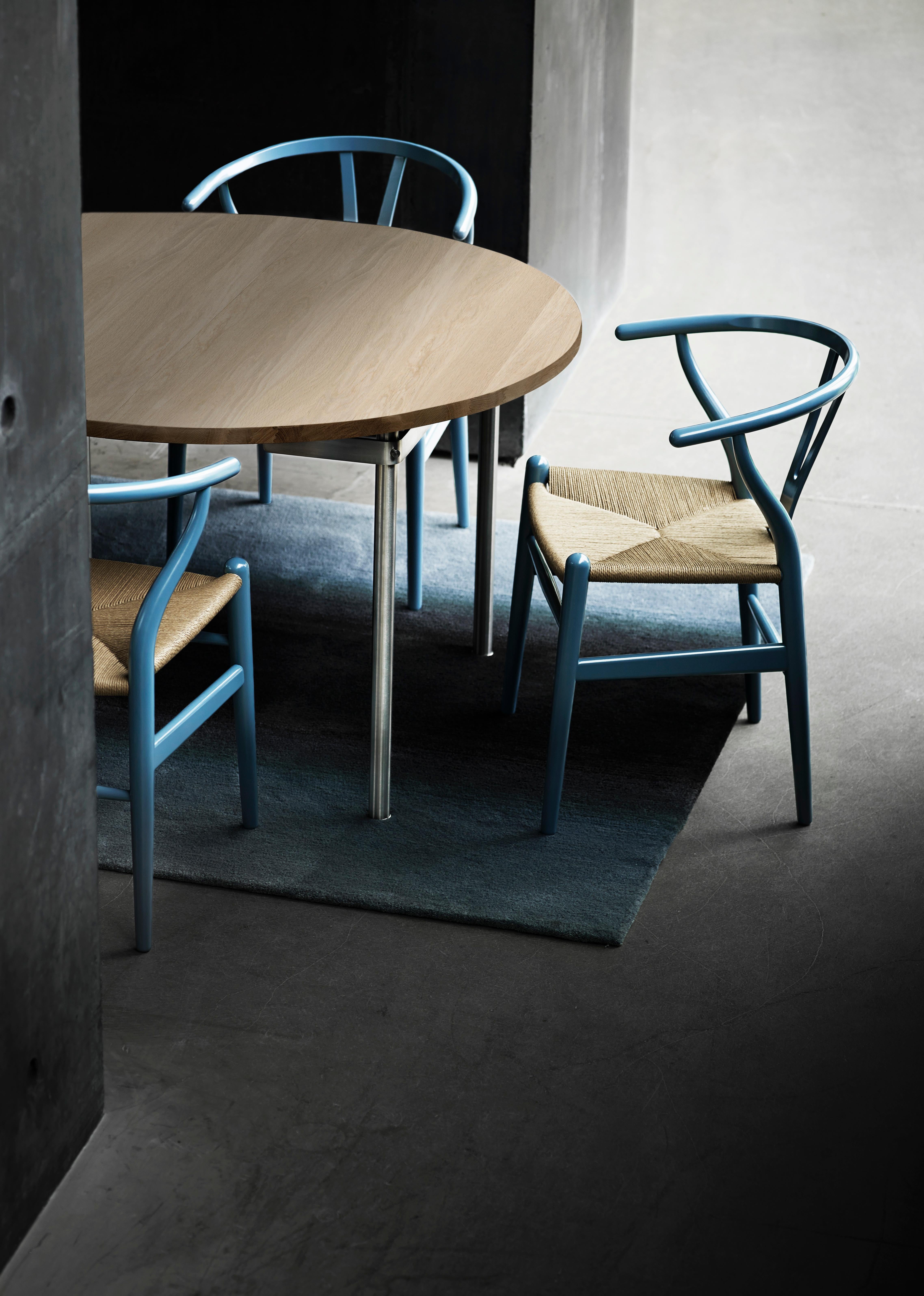 CH24 Wishbone Chair in Color Finishes with Black Papercord Seat by Hans Wegner 24