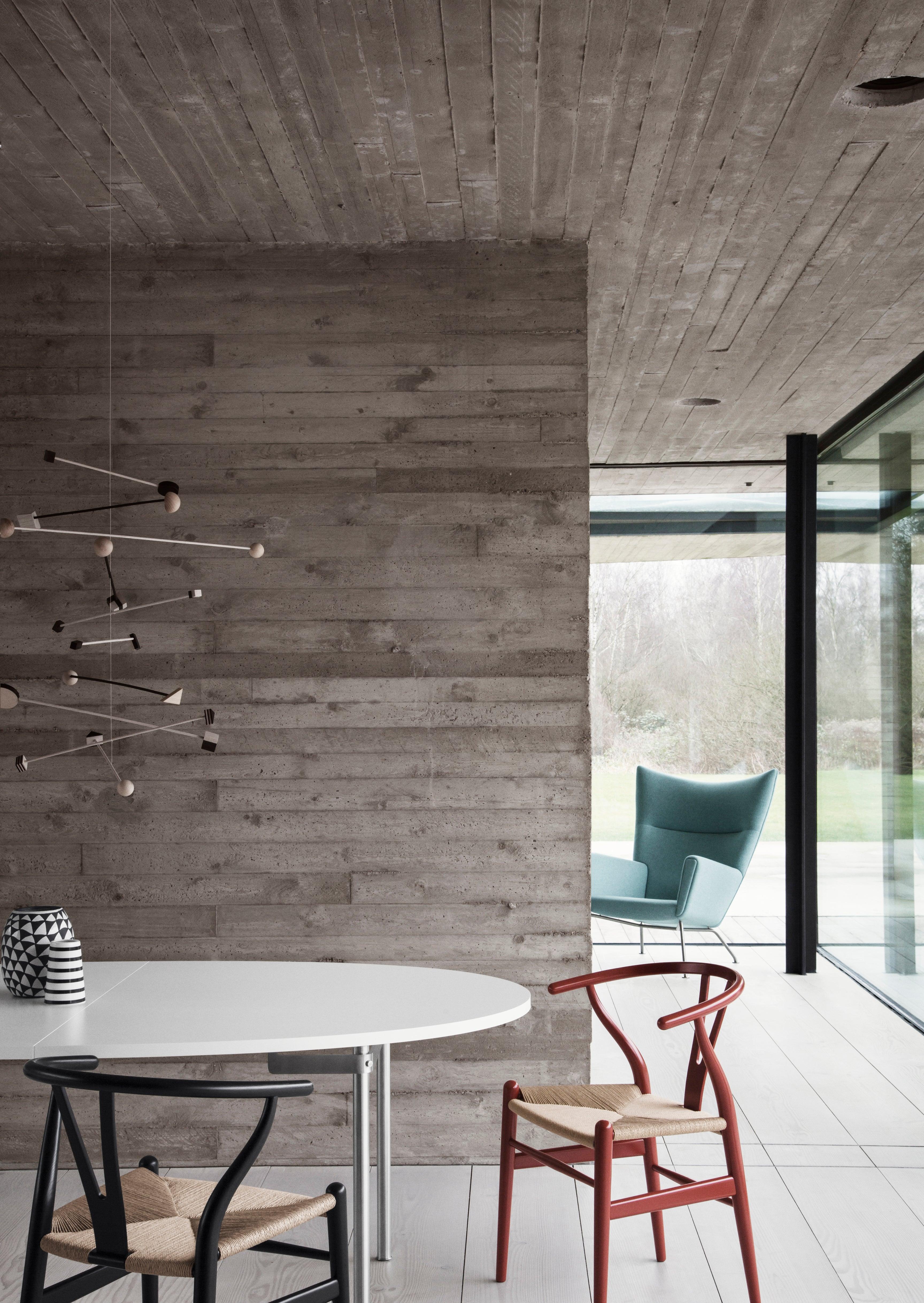 CH24 Wishbone Chair in Lime Green with Black Papercord Seat by Hans Wegner 1