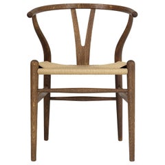 CH24 Wishbone Chair in Oak Smoked Oil Finish with Natural Papercord *Quickship*