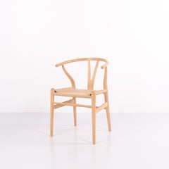 Chaise « Wishbone » CH24 en chêne avec cordon en papier naturel, par Hans J. Wegner