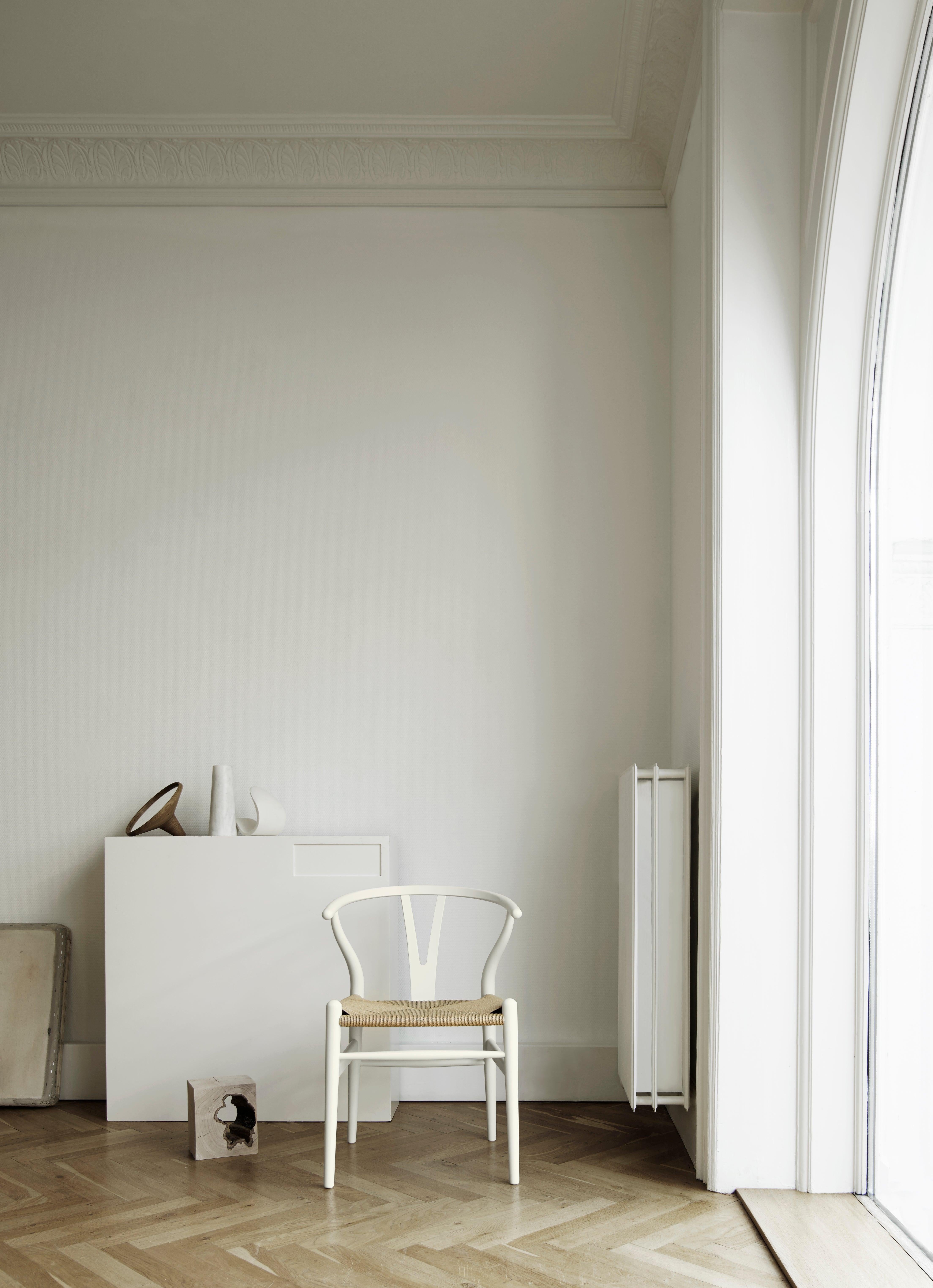 Corde en papier Chaise CH24 Wishbone de Hans J. Wegner, de couleur noire douce