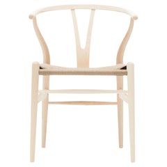 CH24 Wishbone Chair in Wood Finishes with Natural Papercord Seat by Hans Wegner