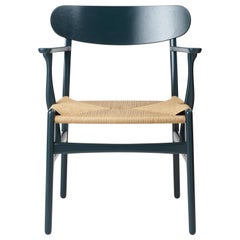 CH26 Dining Chair in Oak / North Sea by Hans J. Wegner & Ilse Crawford