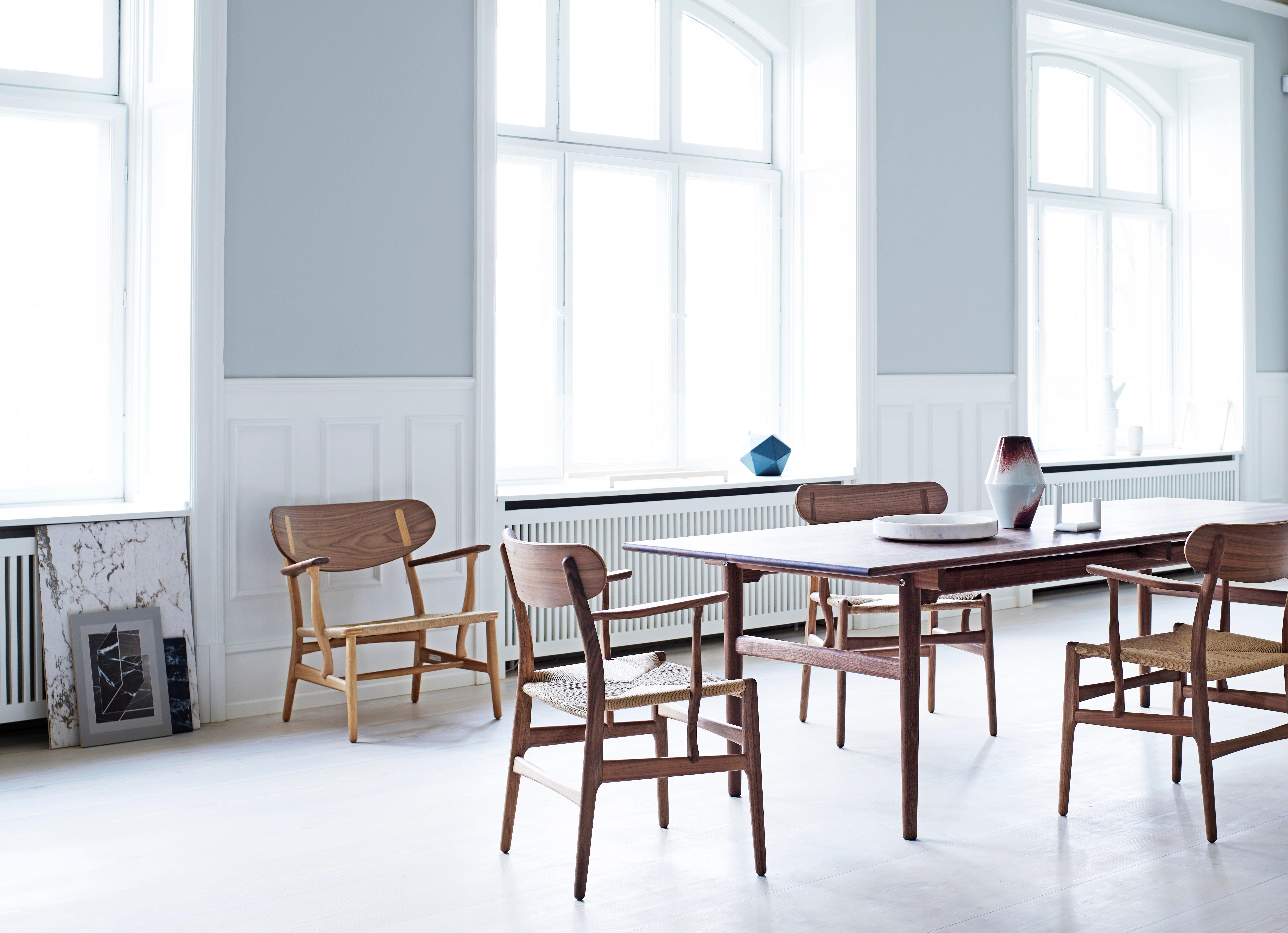 CH26 Dining Chair in Walnut Oil with Natural Papercord Seat by Hans J. Wegner 2