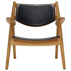 CH28P Lounge Chair in Oiled Oak with Foam Seat by Hans J. Wegner