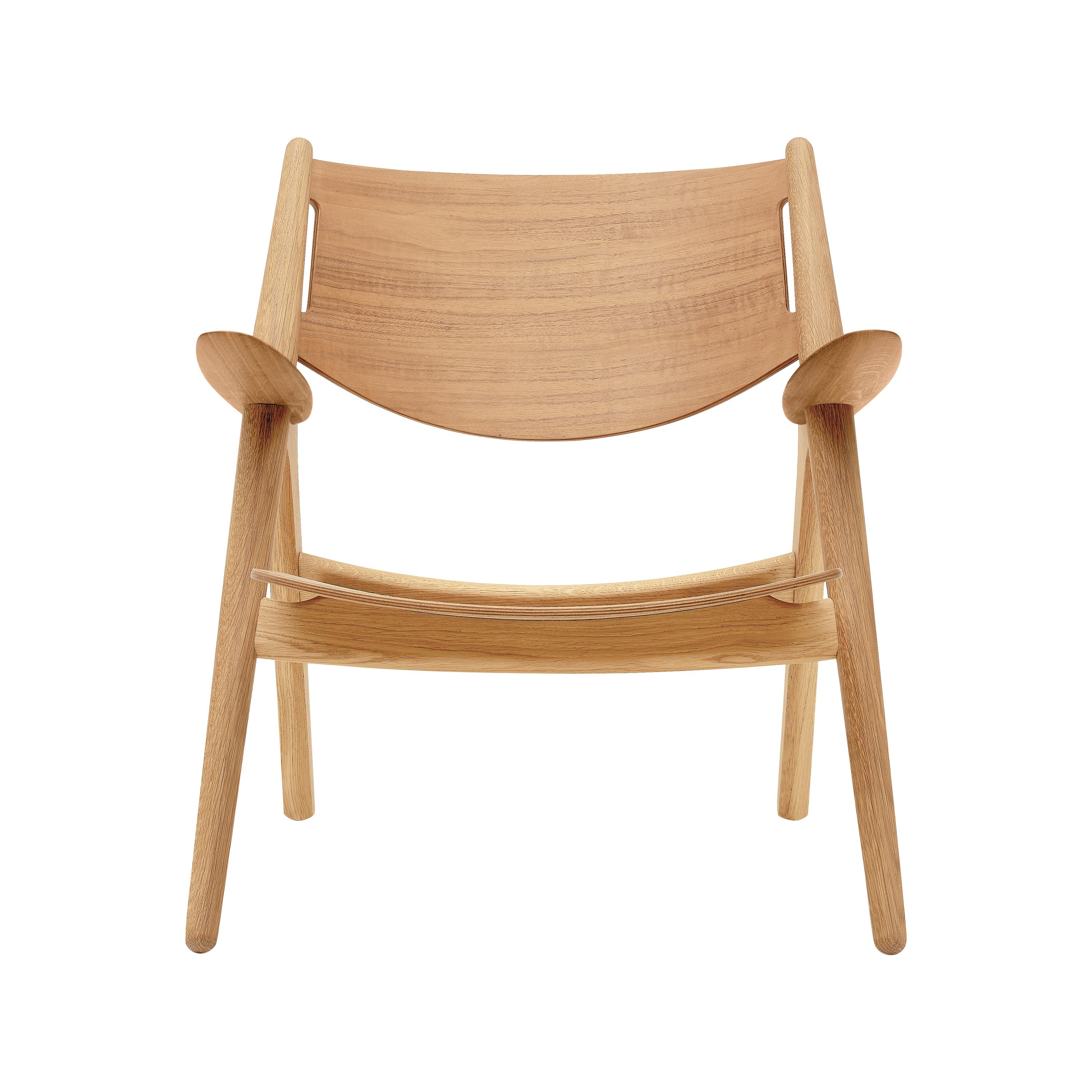 Brown (Oak Oil) CH28T Lounge Chair in Wood Finish by Hans J. Wegner
