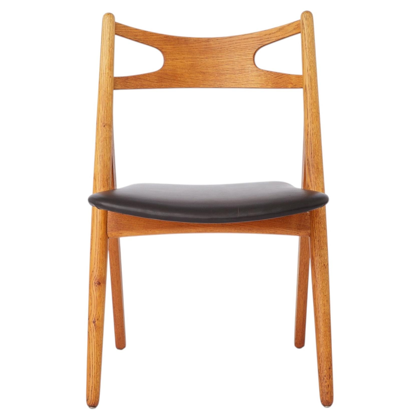 CH29 Silla Sawbuck, diseñada por Hans J. Wegner para Carl Hansen & Søn Roble danés 1960s