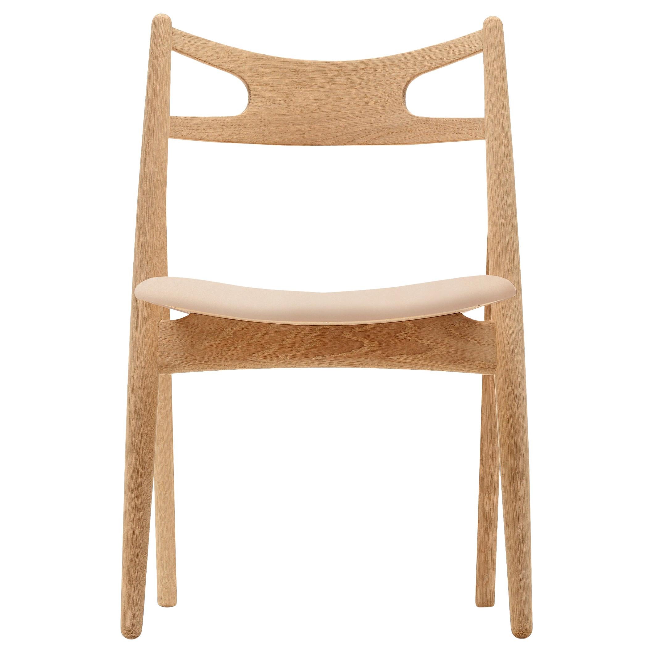 Beige (Sif 90) CH29P Sawbuck Chair in Oiled Oak by Hans J. Wegner