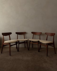 Sedie da pranzo CH30 di Hans J. Wegner per Carl Hansen & Søn, anni '50, set da 4