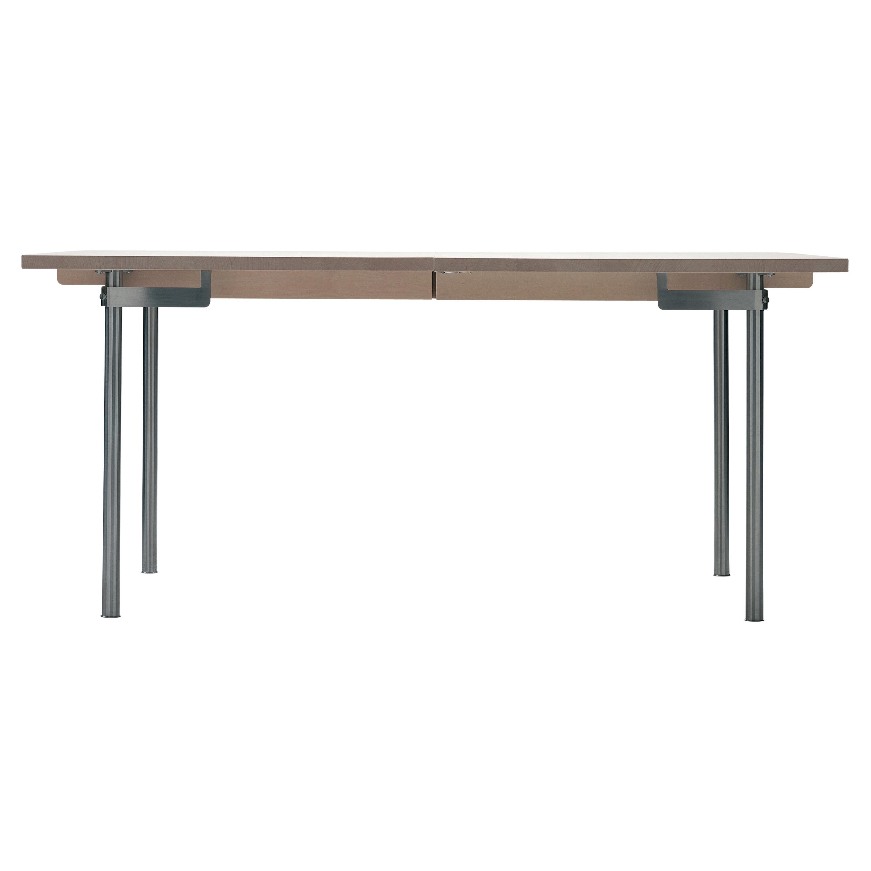 CH322 2-Leaf Dining Table in Oak Soap & Stainless Steel by Hans J. Wegner