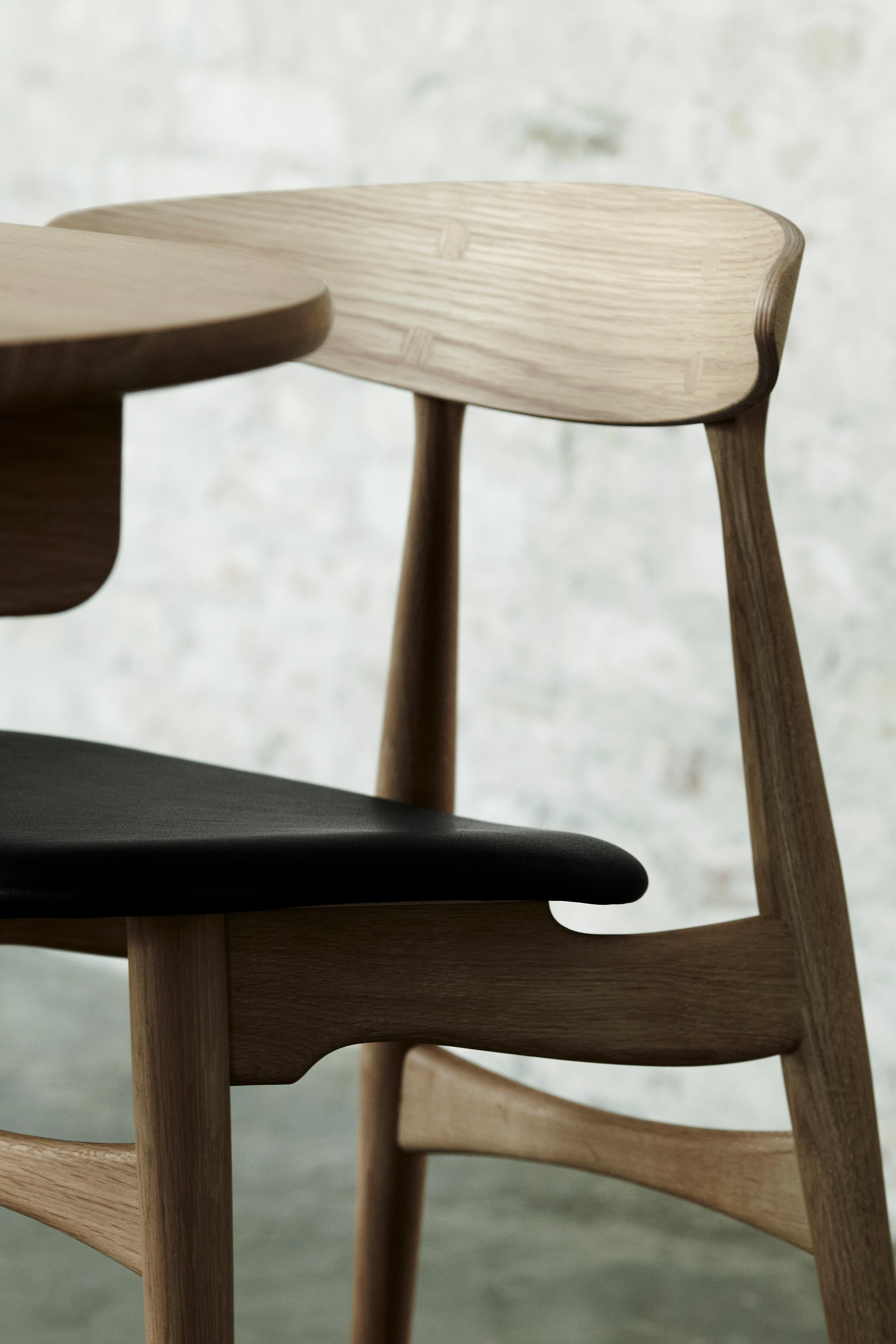 Danish CH33P Dining Chair in Oak Lacquer by Hans J. Wegner