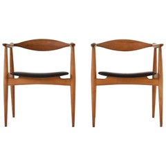 CH35 Chairs Designed by Hans Wegner for Carl Hansen and Son, Denmark, 1950s