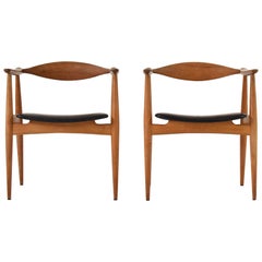 CH35 Chairs Designed by Hans Wegner for Carl Hansen and Son, Denmark, 1950s