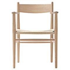 CH37 Dining Chair in Wood Finishes with Natural Papercord Seat by Hans J. Wegner