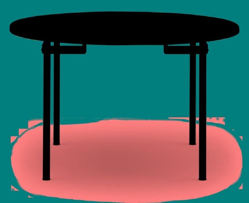 Oiled CH388 Round Dining Table in Oak Oil by Hans J. Wegner