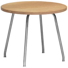 CH415 Coffee Table in Wood and Stainless Steel by Hans J. Wegner