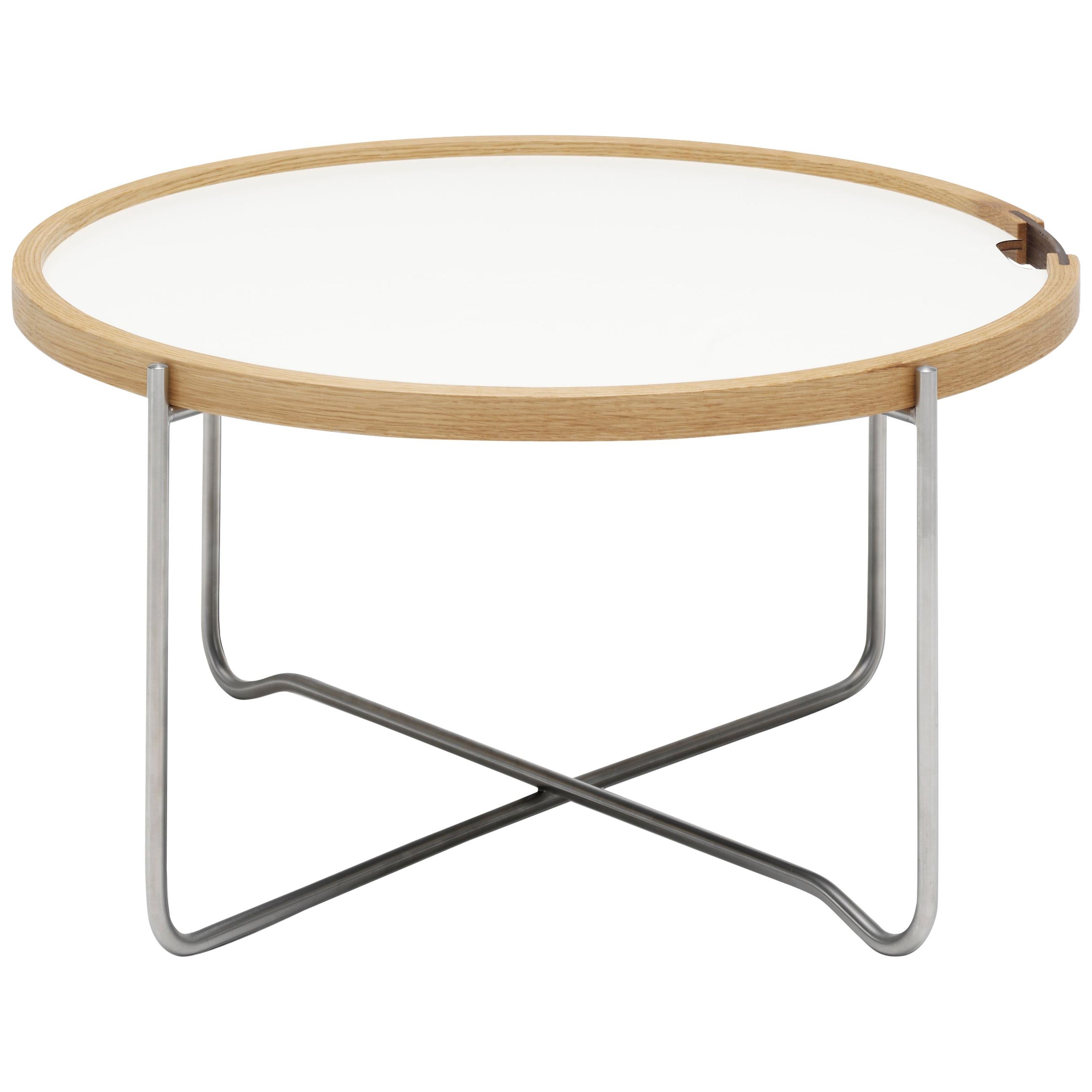 CH417 Reversible Tray Table in Black and White Laminate by Hans J. Wegner
