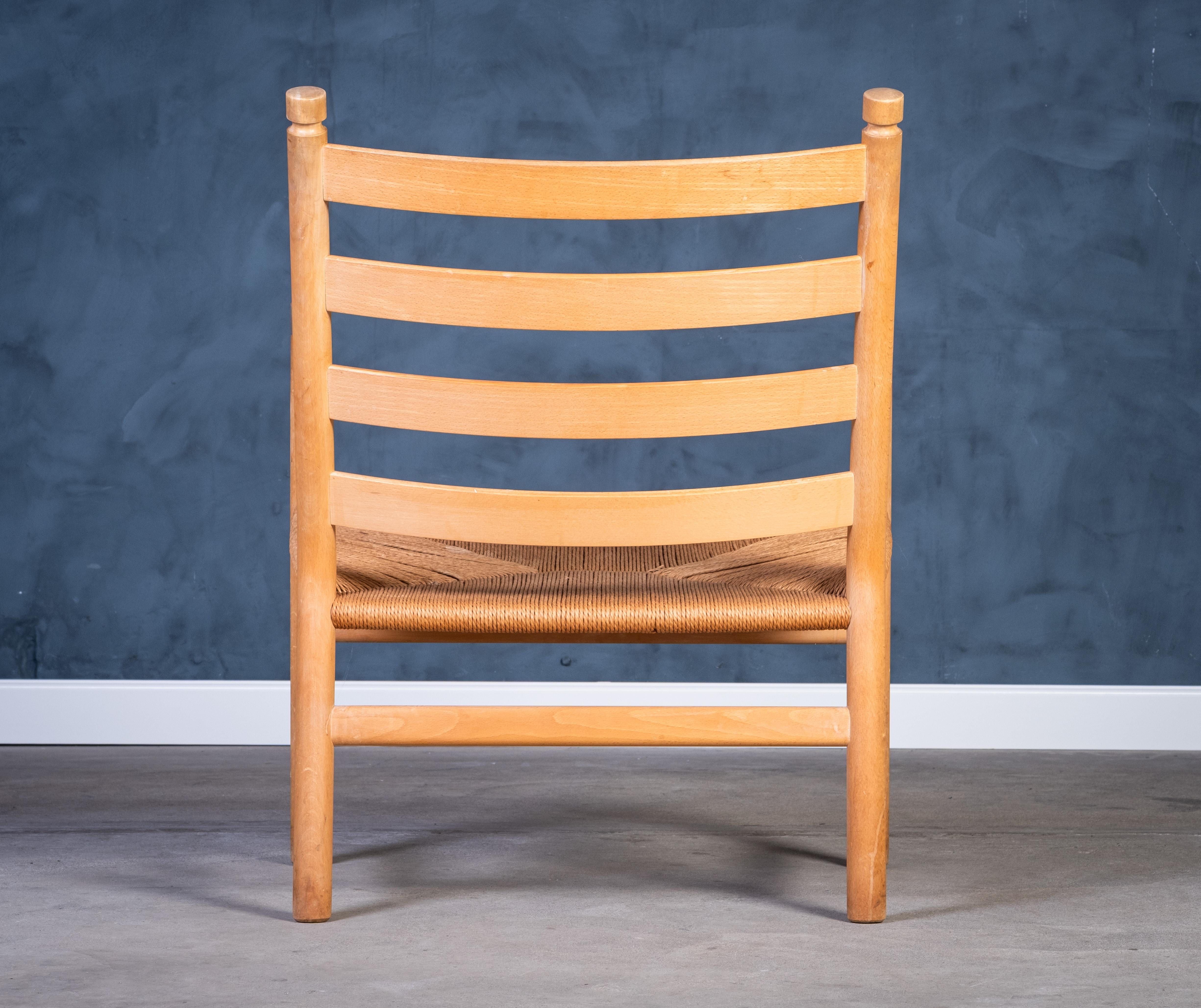 Chaise longue CH44 en Beeche par Hans J. Wegner pour Carl Hansen & Søn, années 1960 en vente 2