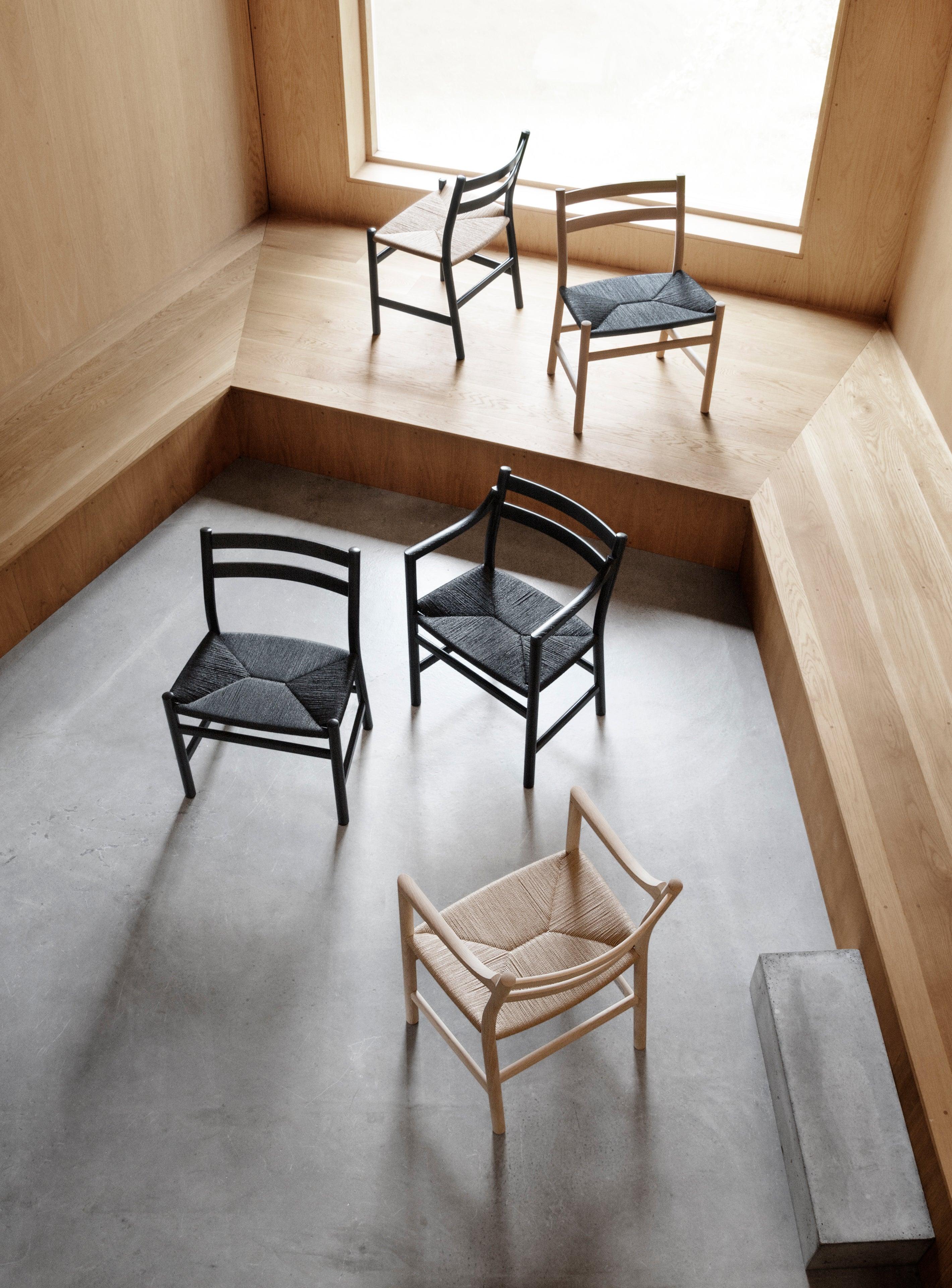 Woven CH46 Dining Chair in Oak Oil with Natural Papercord Seat by Hans J. Wegner