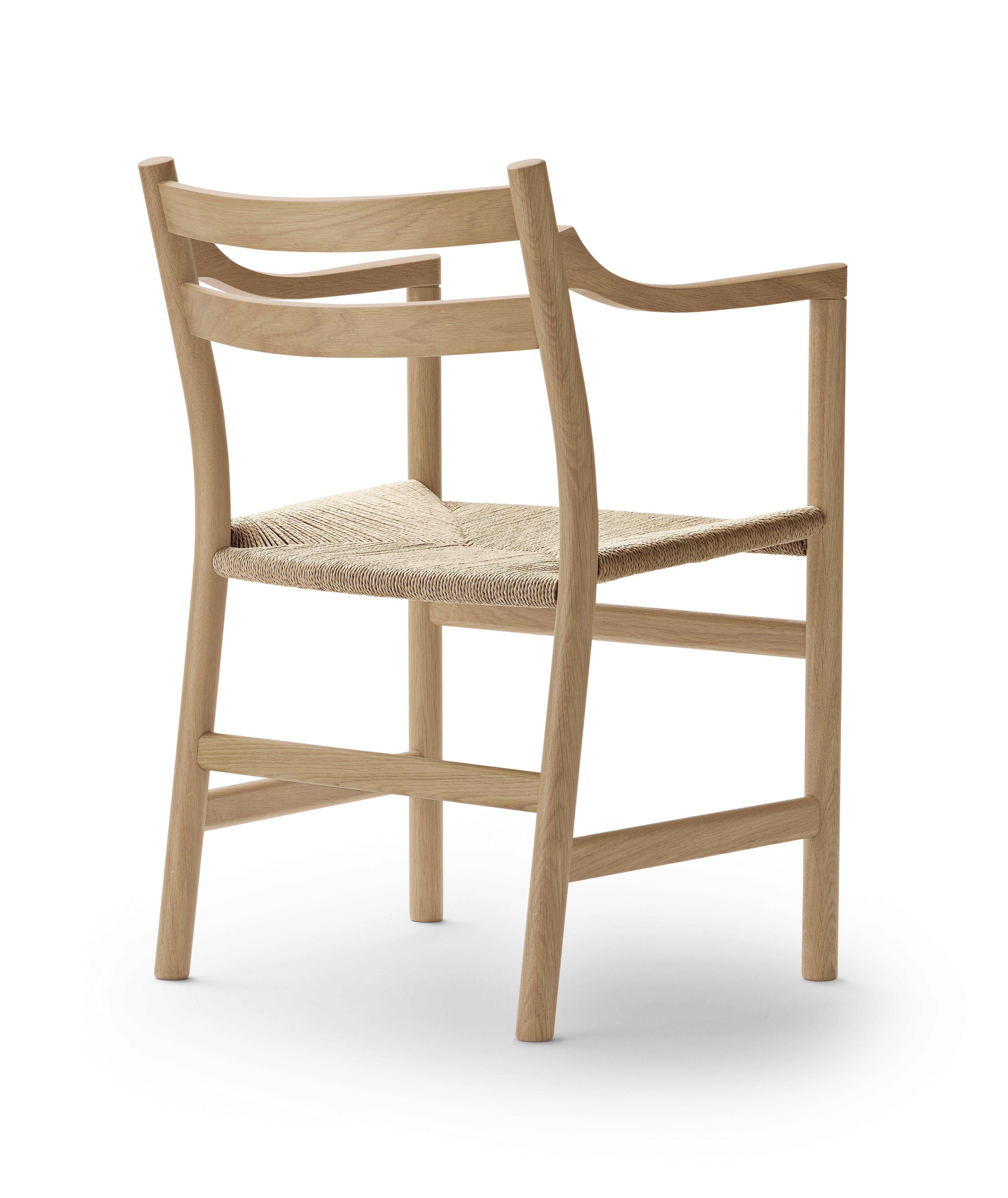 Modern CH46 Dining Chair in Oak Soap with Natural Papercord Seat by Hans J. Wegner