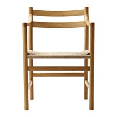 CH46 Dining Chair in Wood Finishes with Natural Papercord Seat by Hans J. Wegner