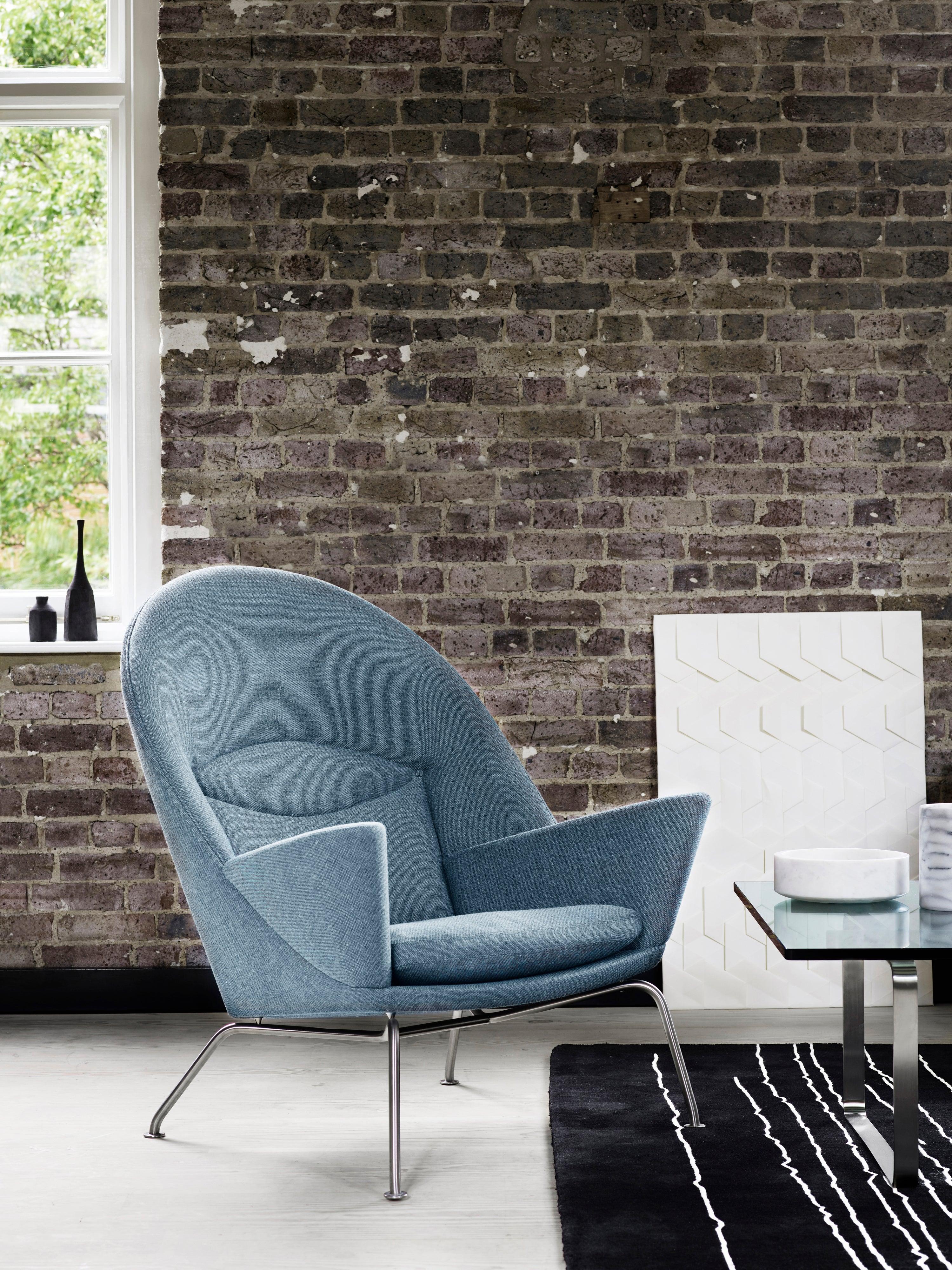 Danish CH468 Oculus Chair in Fiord 191 Fabric Group 3 Seat by Hans J. Wegner