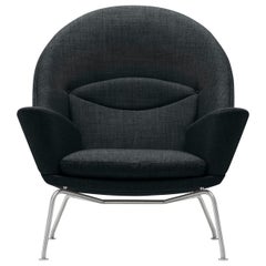 CH468 Oculus Chair in Stainless Steel with Foam Seat by Hans J. Wegner