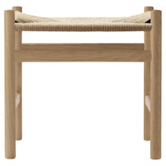 CH53 Foot Stool in Oak Soap with Natural Papercord Seat by Hans J. Wegner