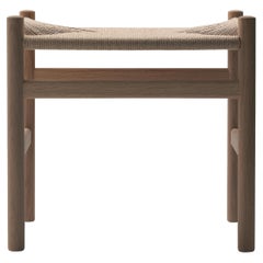 CH53 Foot Stool in Oak White Oil with Natural Papercord Seat by Hans J. Wegner