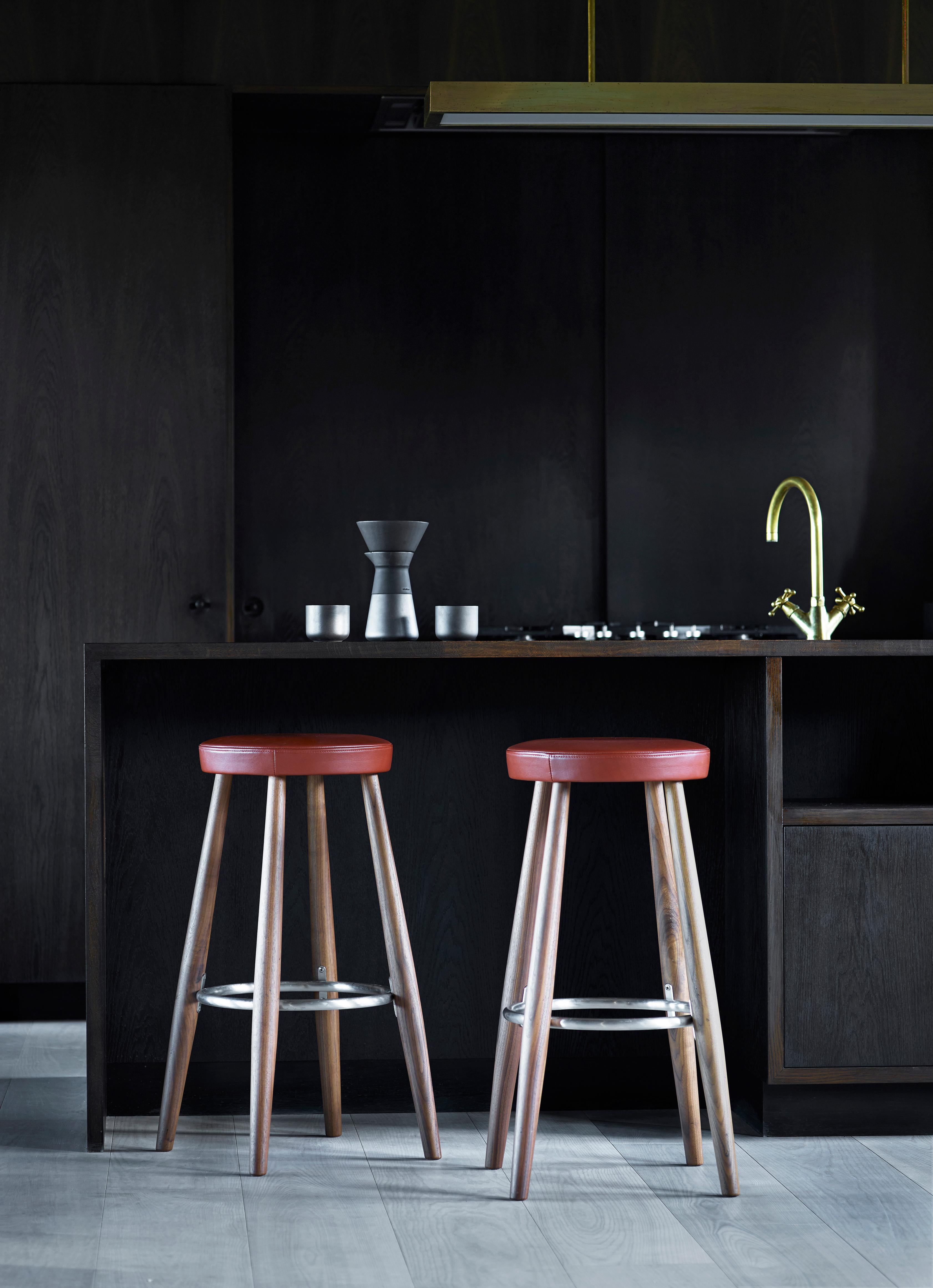 Danish CH56 Barstool in Oiled Oak by Hans J. Wegner