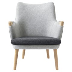 CH71 Lounge Chair in Oak Soap with DivinaMelange 180 Fabric by Hans J. Wegner