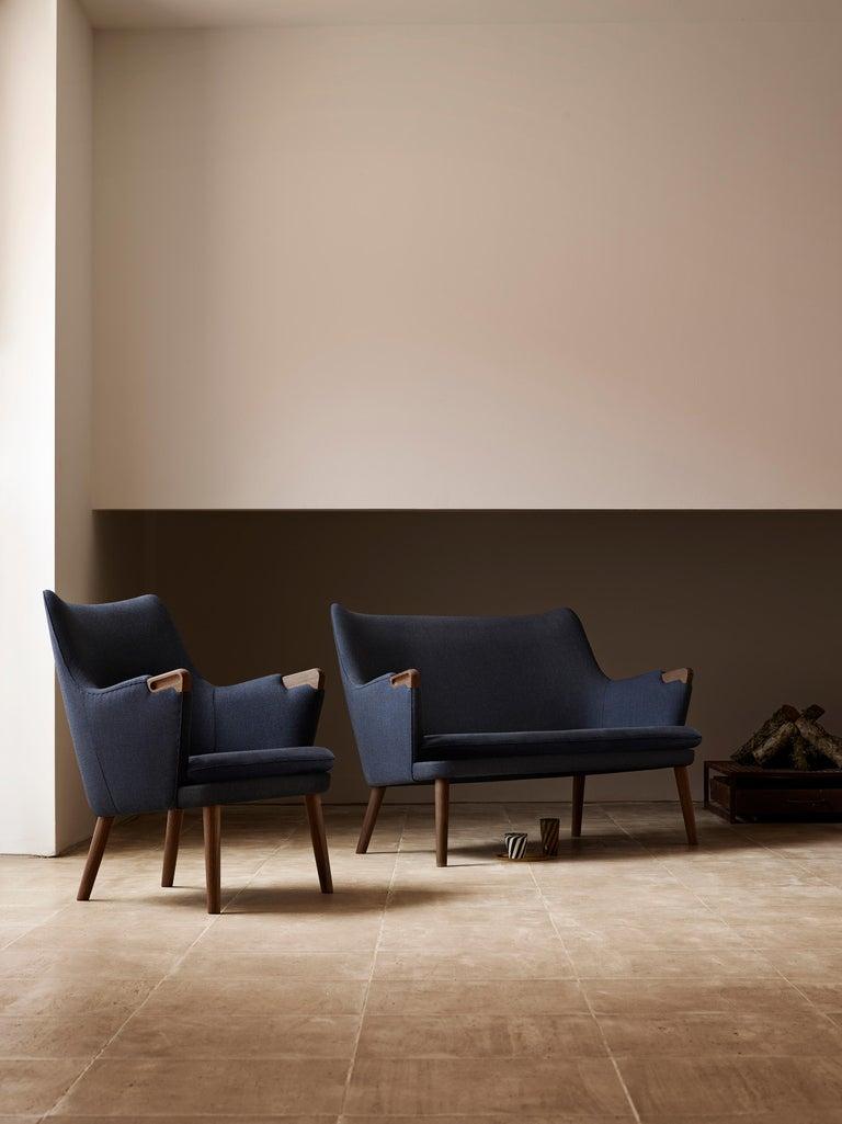 CH71 Lounge Chair in Oak Soap with Fabric Upholstery by Hans J. Wegner 1