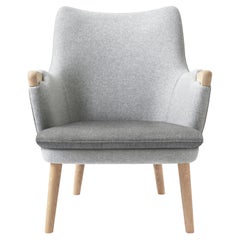 CH71 Lounge Chair in Oak White Oil with Hallingdal65 130 Fabric by Hans J.Wegner