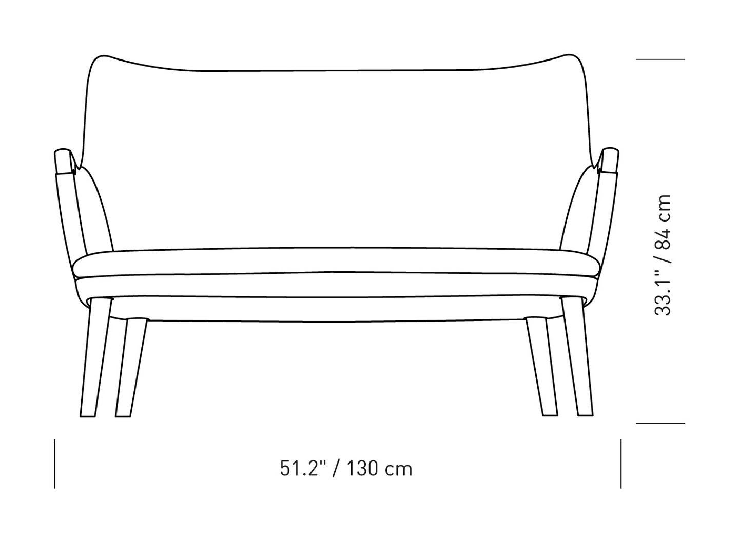 Upholstery CH72 Sofa by Hans J. Wegner for Carl Hansen & Son For Sale