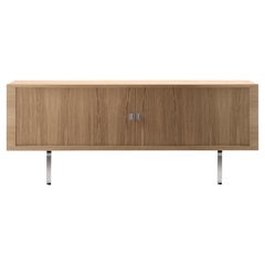 CH825 Credenza with Stainless Steel Base by Hans J. Wegner