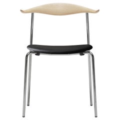 CH88P Dining Chair in Oak Soap with Stainless Steel Base by Hans J. Wegner