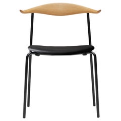 Sedia da pranzo CH88P in Oak oliato con pelle Thor 301 di Hans J. Wegner