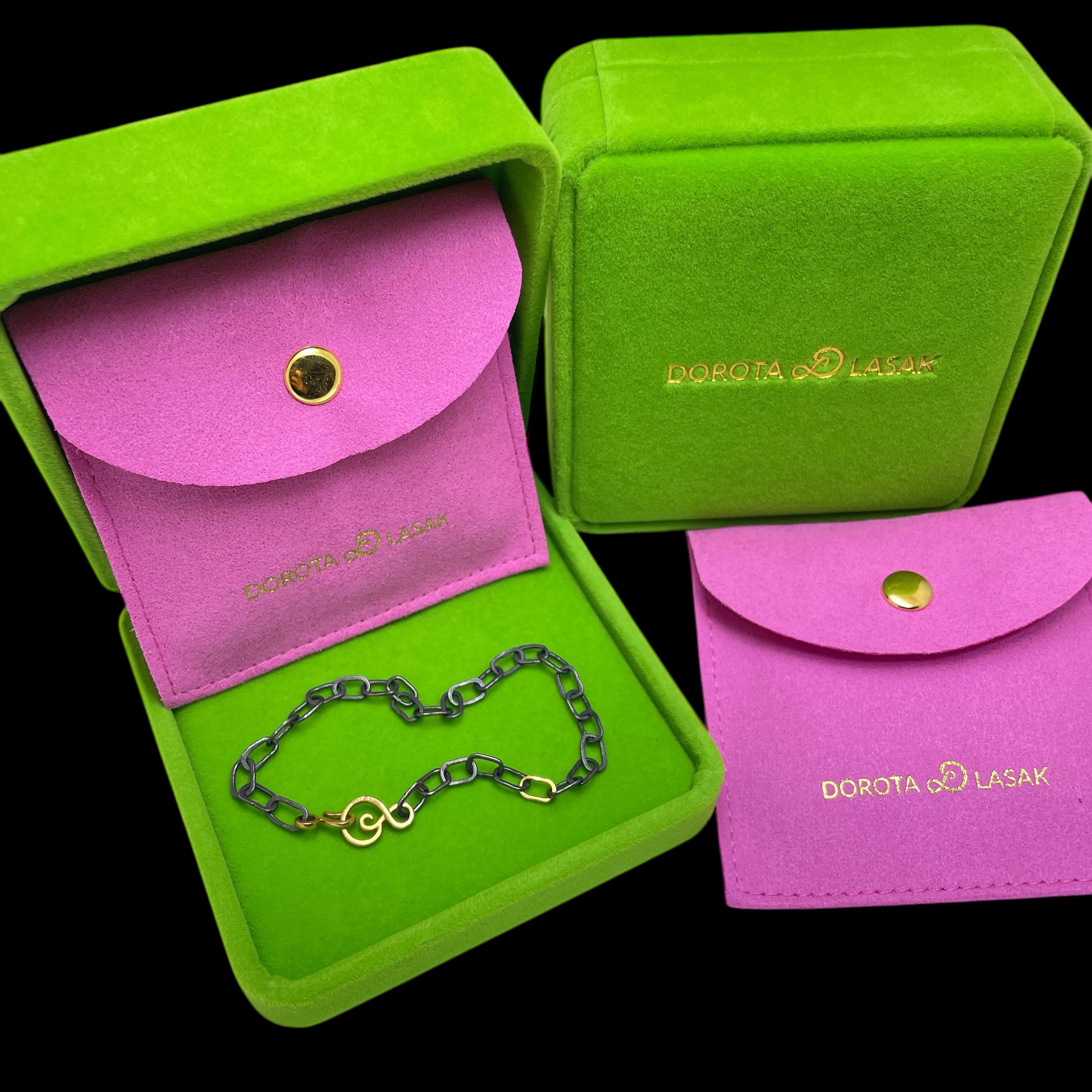 da uomo o donna Bracciale a catena CHA CHA CHAINS in argento e oro 22k di DOROTA LASAK in vendita