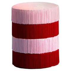 ChaChaChaCha-Pouf von Houtique, Rosa und Rot