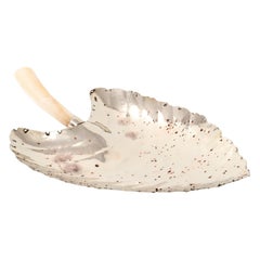 Chaco Großes Tablett, Creme Onyx Stein  & Alpaka Silber