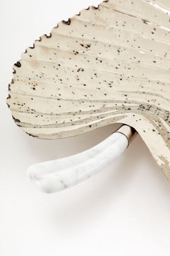 Vassoio grande Chaco, grigio, marmo bianco  A. Silver