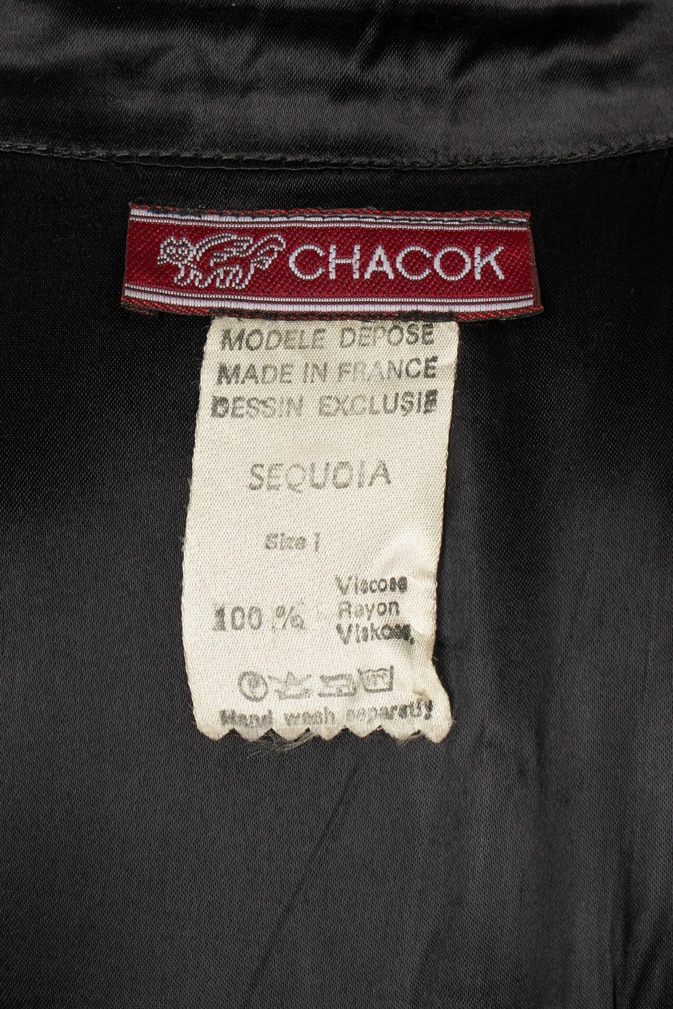 Chacok Long Multicolored Dress with Faces Design For Sale 4