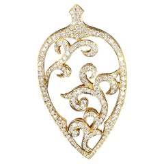 Chad Allison 18k Yellow Gold Diamond Pendant ~1.2ct G/SI1