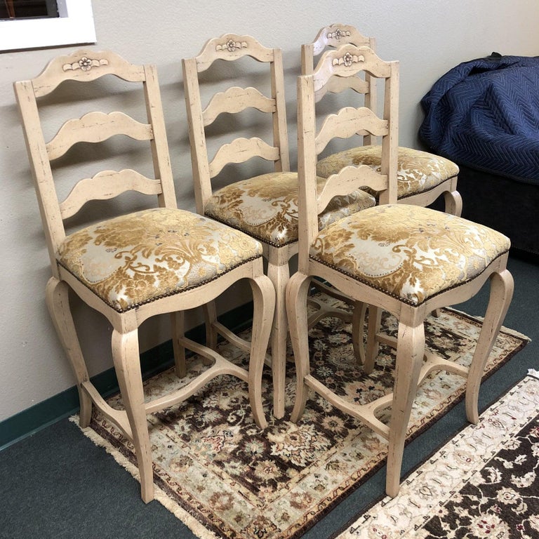 Chaddock French Country Bar Stools, Set of Four For Sale at 1stDibs