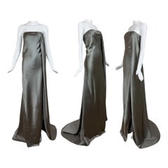 CHADO RALPH RUCCI 2000er Jahre Vintage Abendkleid aus Seide und Zinn aus Zinn Maxikleid