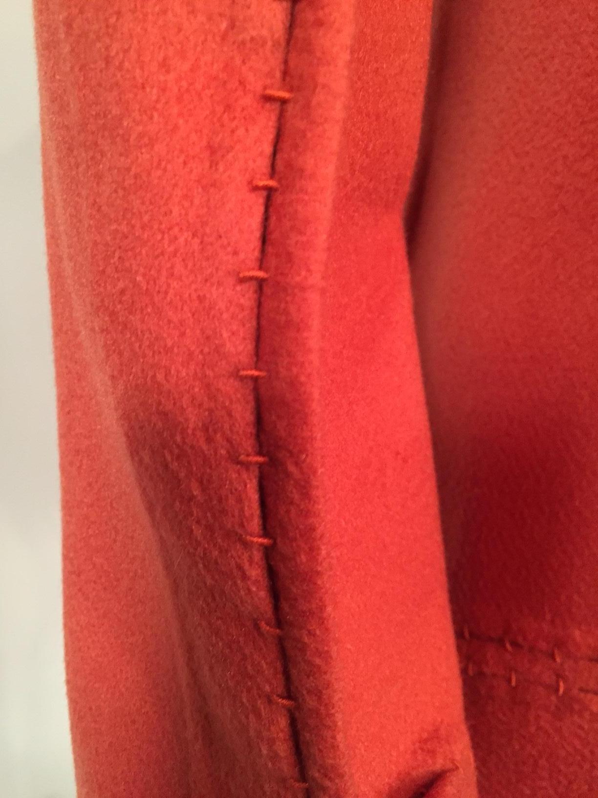 Chado Ralph Rucci Coral Cashmere Jacket Intricate Hand Finished Open Seams 3